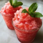Frozen Watermelon Mint Slush Cups