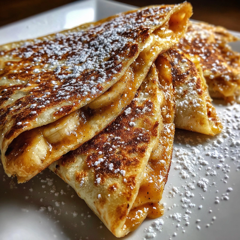 Grilled Banana Peanut Butter Breakfast Quesadillas