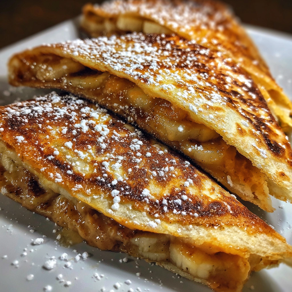 Grilled Banana Peanut Butter Breakfast Quesadillas