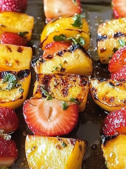 Grilled Summer Fruit Skewers