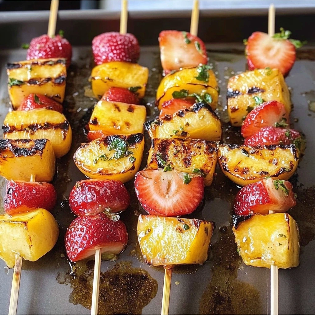 Grilled Summer Fruit Skewers