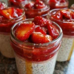 Healthy Strawberry Chia Pudding Breakfast Jars