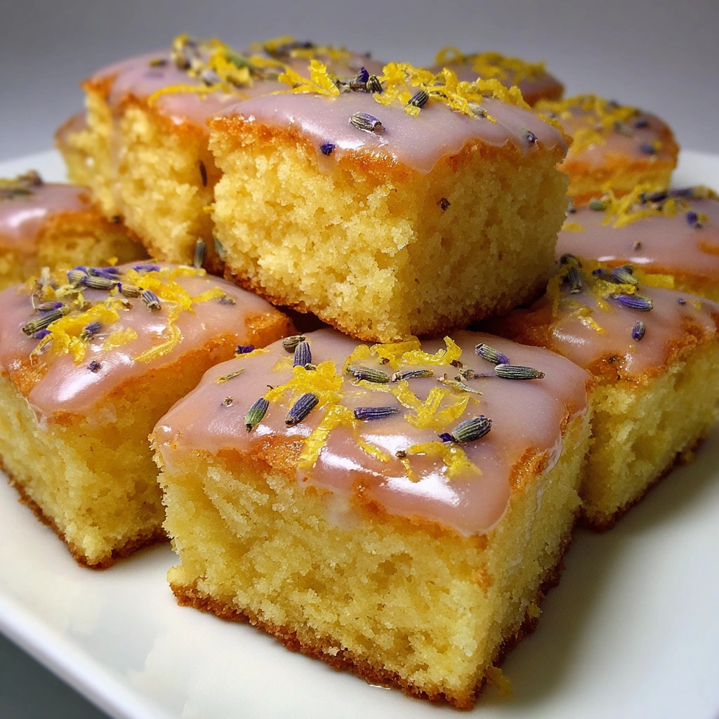 Lavender Lemon Snack Cake