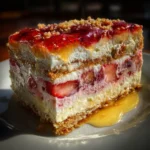 Layered Strawberry Rhubarb Icebox Cake