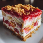 Layered Strawberry Rhubarb Icebox Cake