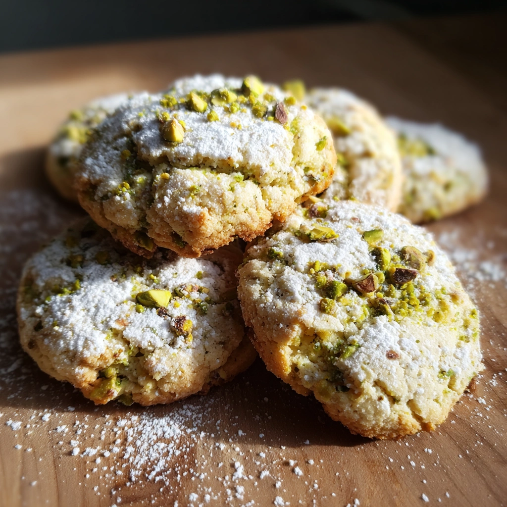 Lemon Pistachio Olive Oil Cookies