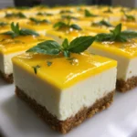 Mango Basil Cheesecake Bars
