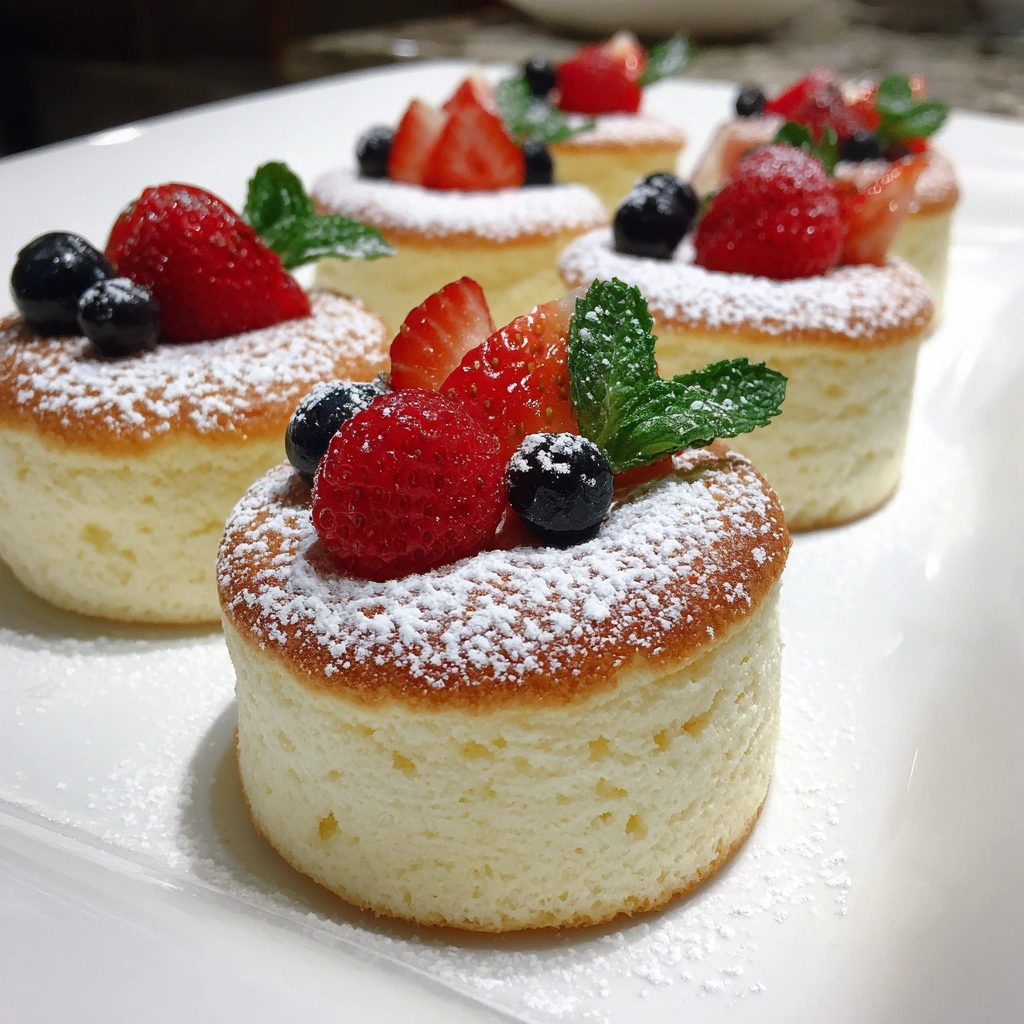 Mini Japanese Soufflé Cheesecakes