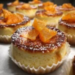 Mini Orange Blossom Basque Cheesecakes