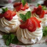 Mini Strawberry Rose Pavlovas