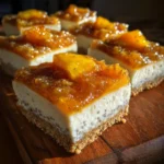 No-Bake Chia Peach Cheesecake Bars