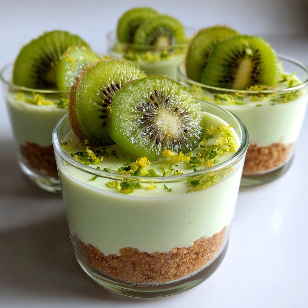 No-Bake Kiwi Lime Cheesecake Cups