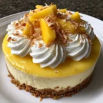 No-Bake Mango Coconut Cheesecake