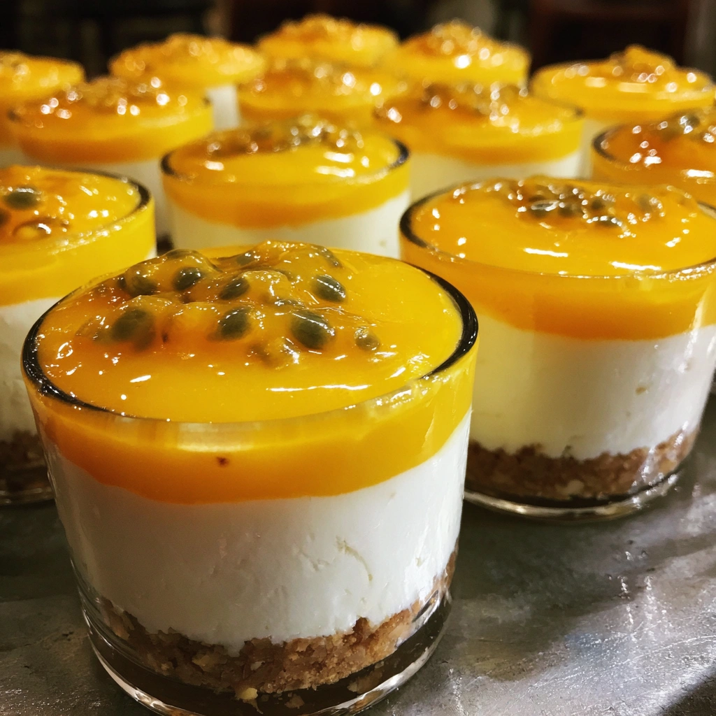 No-Bake Mango Passionfruit Cheesecake Cups