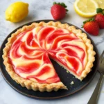 No-Bake Strawberry Lemon Swirl Tart