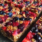 No-Bake Summer Berry Snack Bars