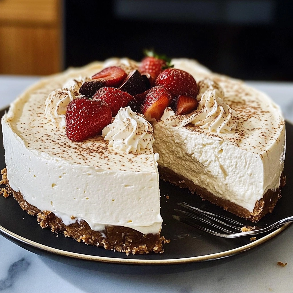 No-Bake Whipped Ricotta Cheesecake