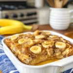 Overnight Baked Banana French Toast Casserole