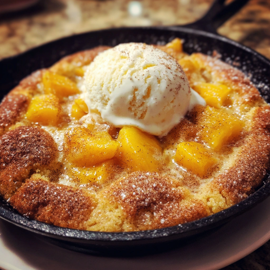 Peach Cobbler Cookie Skillets