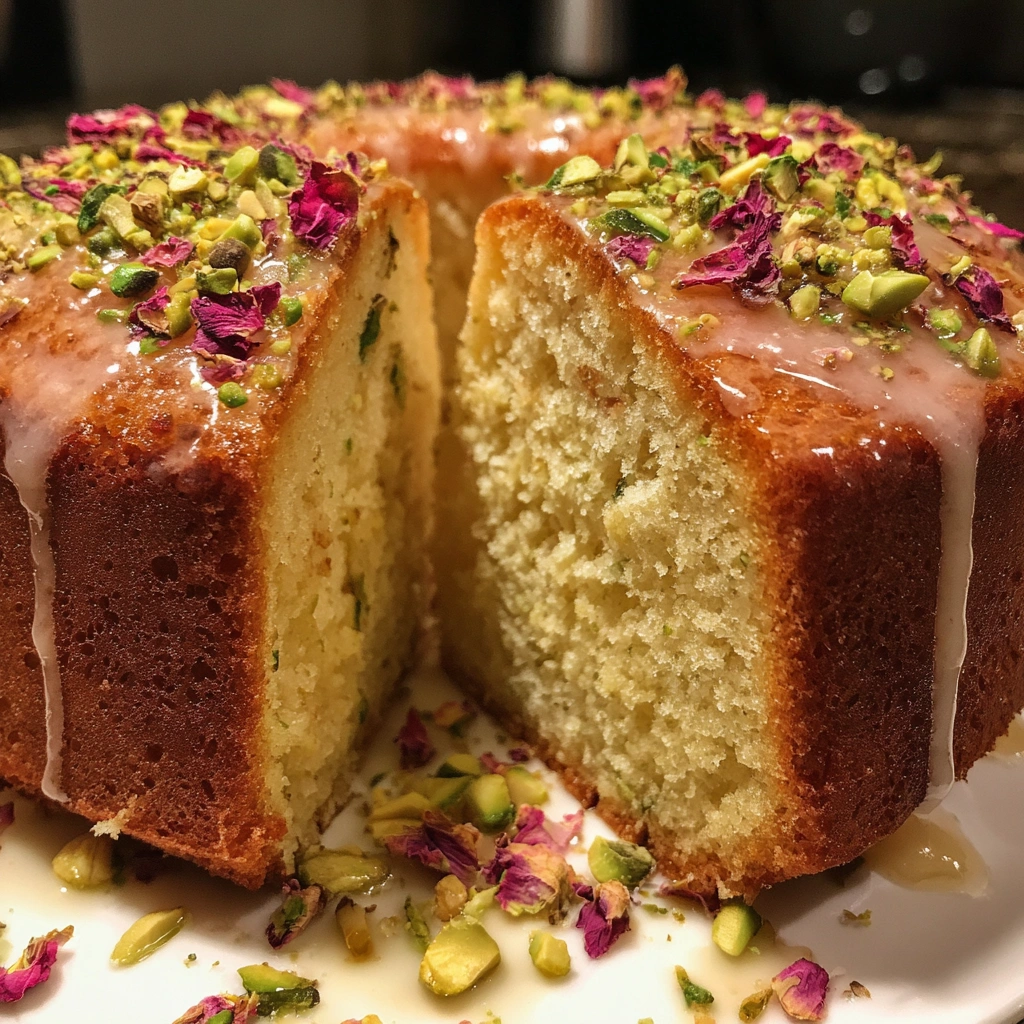 Persian Love Cake with Rosewater Glaze