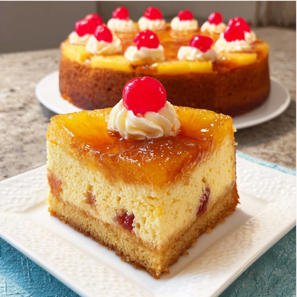 Pineapple Upside-Down Cheesecake
