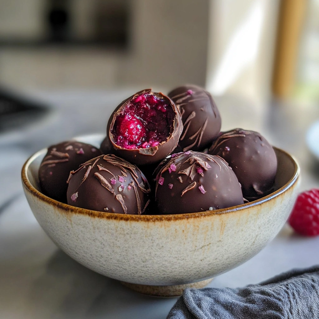 Raspberry Chocolate Truffles