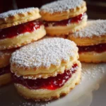Raspberry Rosewater Shortbread Sandwiches