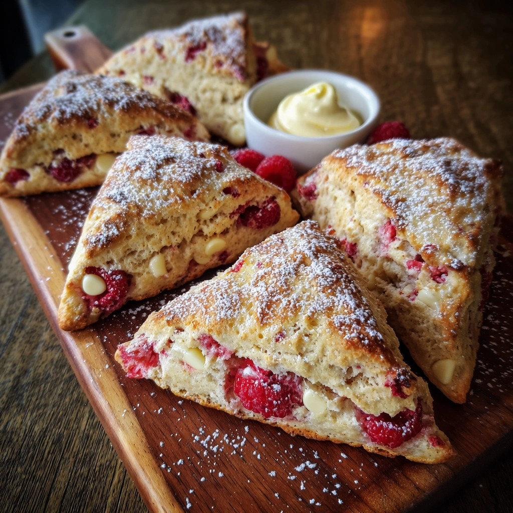 Raspberry White Chocolate Scones