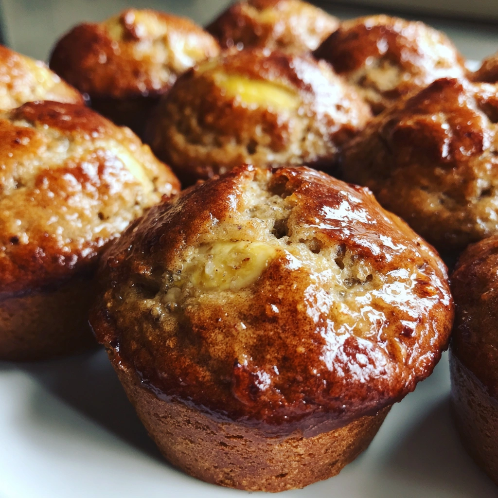 Roasted Banana and Tahini Breakfast Muffins