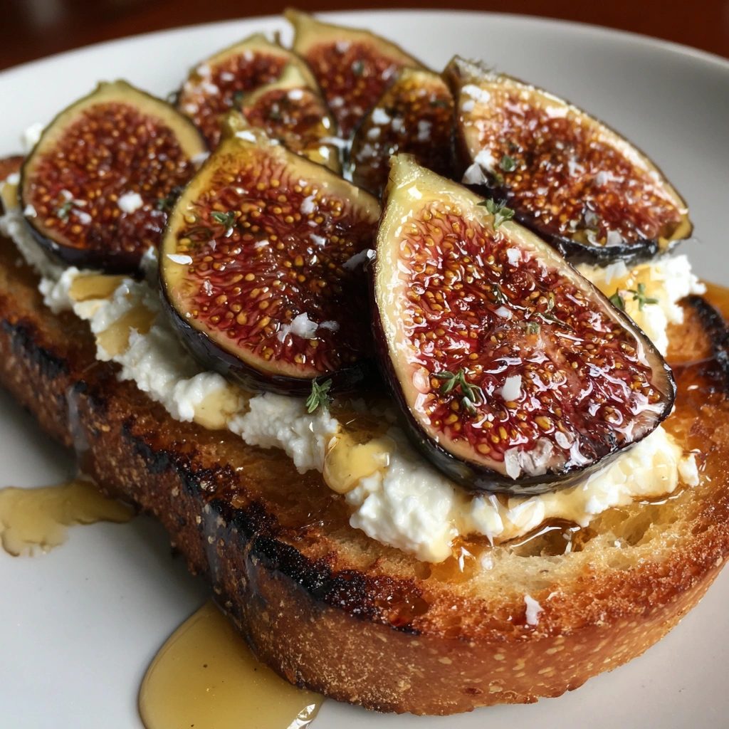Roasted Fig and Honey Ricotta Toast