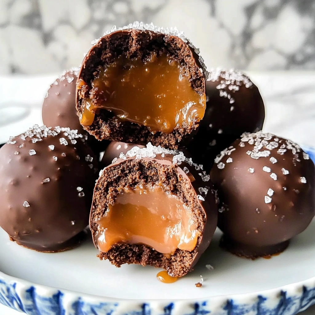 Salted Caramel Brownie Truffles