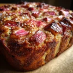 Salted Honey Rhubarb Snack Cake