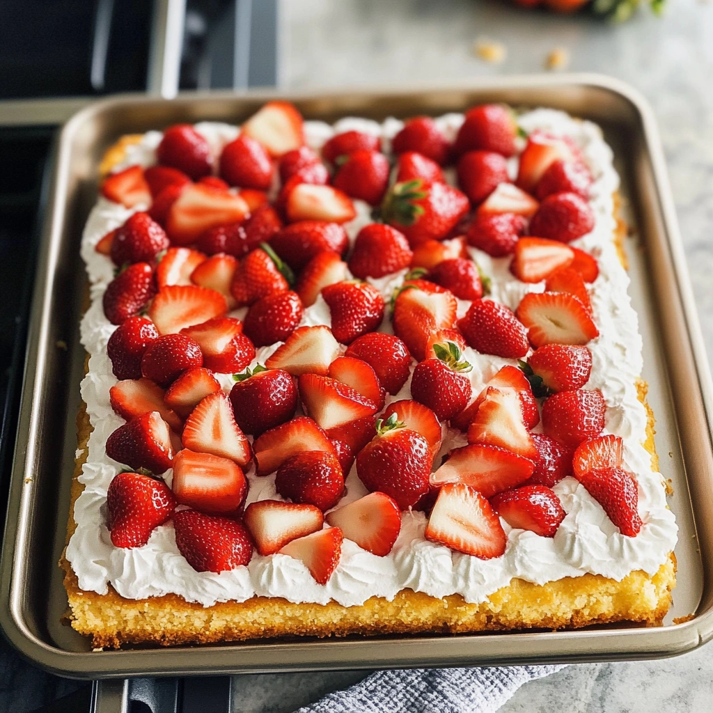 Sheet Pan Strawberry Shortcake