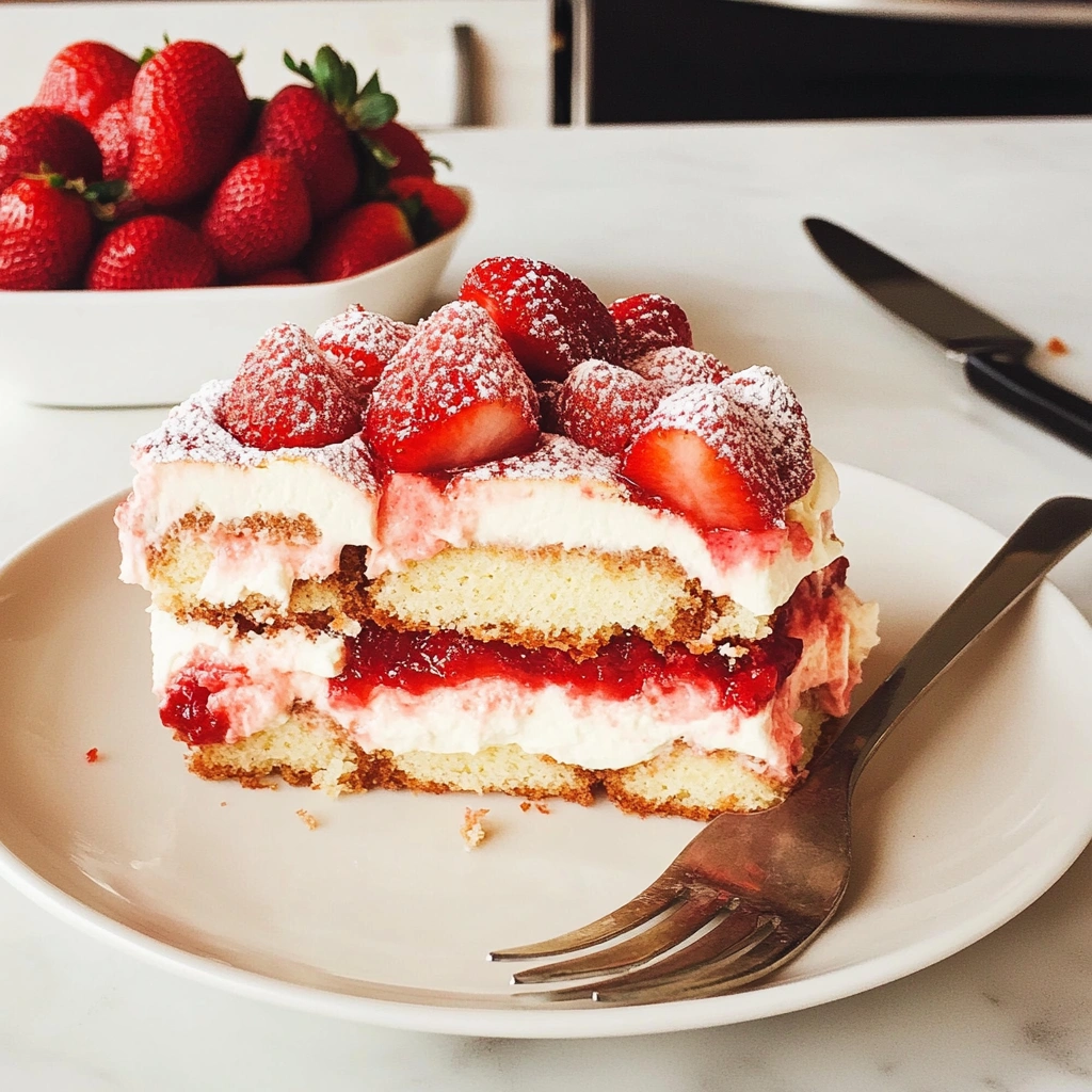 Strawberries & Cream Tiramisu