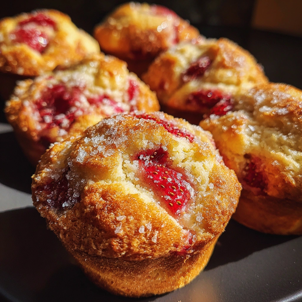 Strawberry Cream Cheese Swirl Muffins