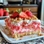 Strawberry Crunch Poke Cake