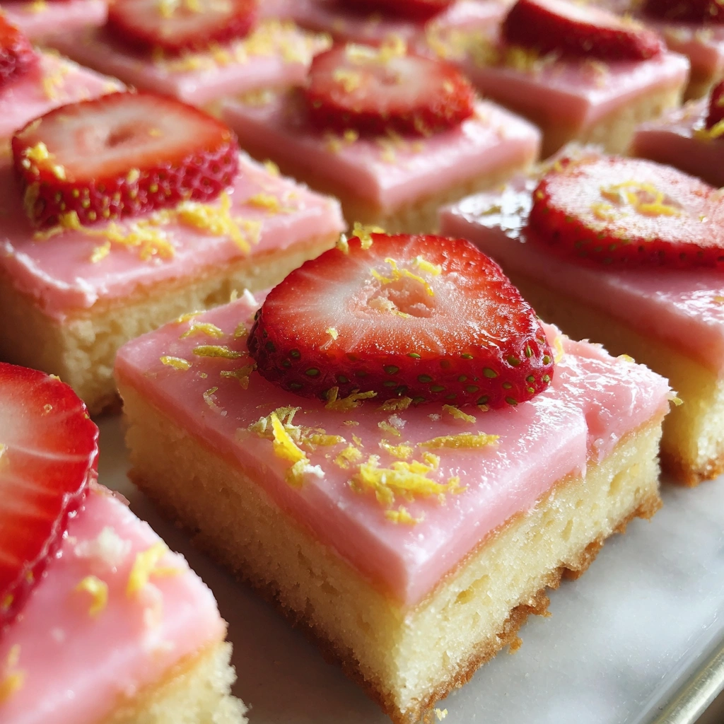 Strawberry Lemon Sugar Cookie Bars