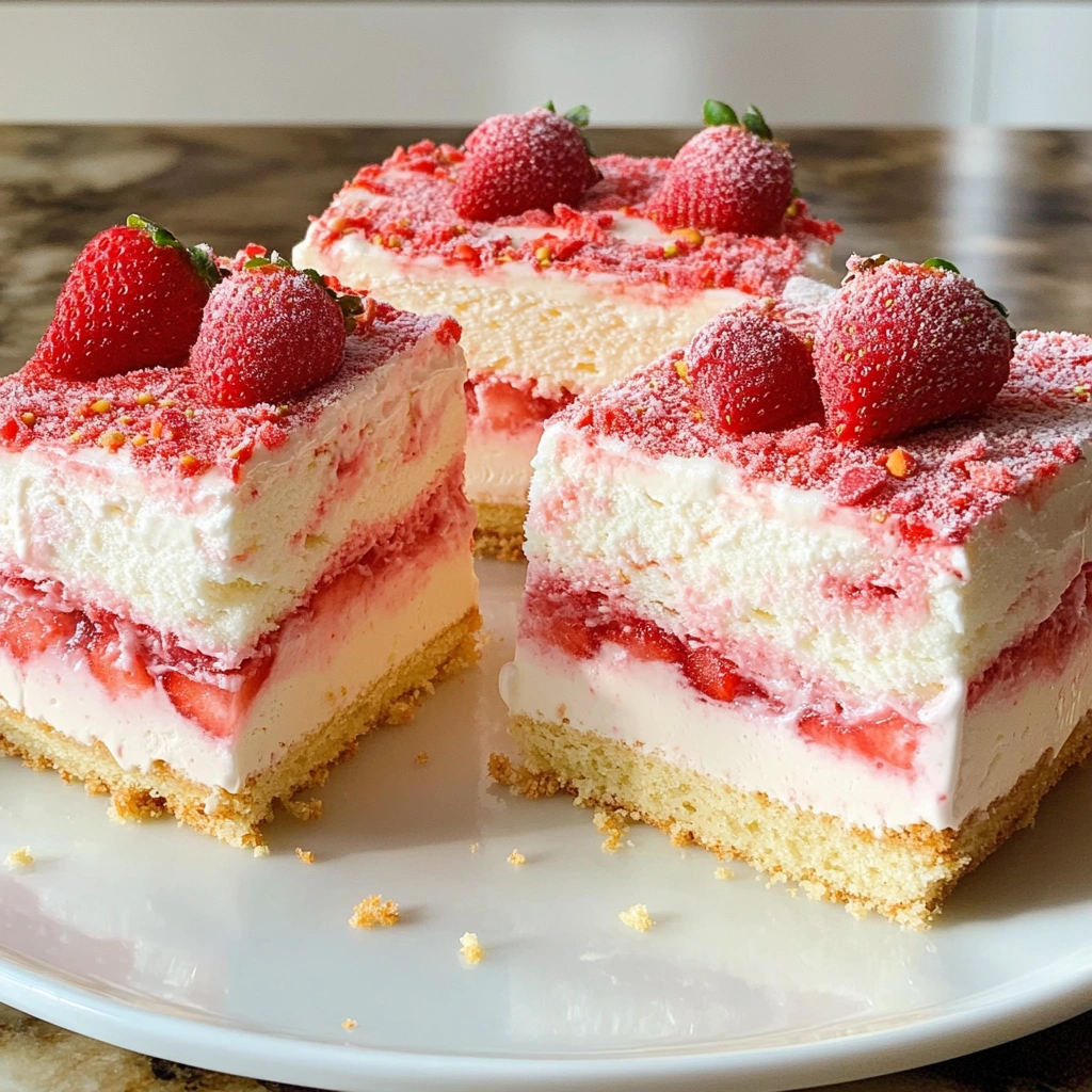 Strawberry Shortcake Ice Cream Cake
