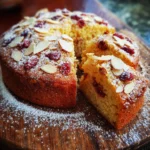 Sun-Dried Cherry Almond Snack Cake