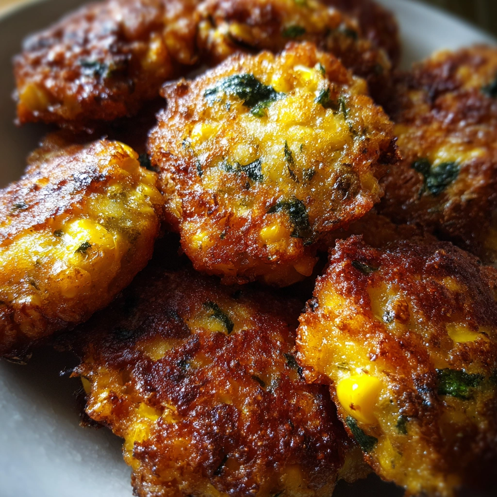 Sweet Corn and Basil Fritter Bites