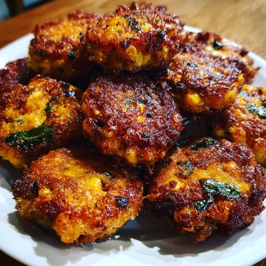 Sweet Corn Basil Fritter Bites