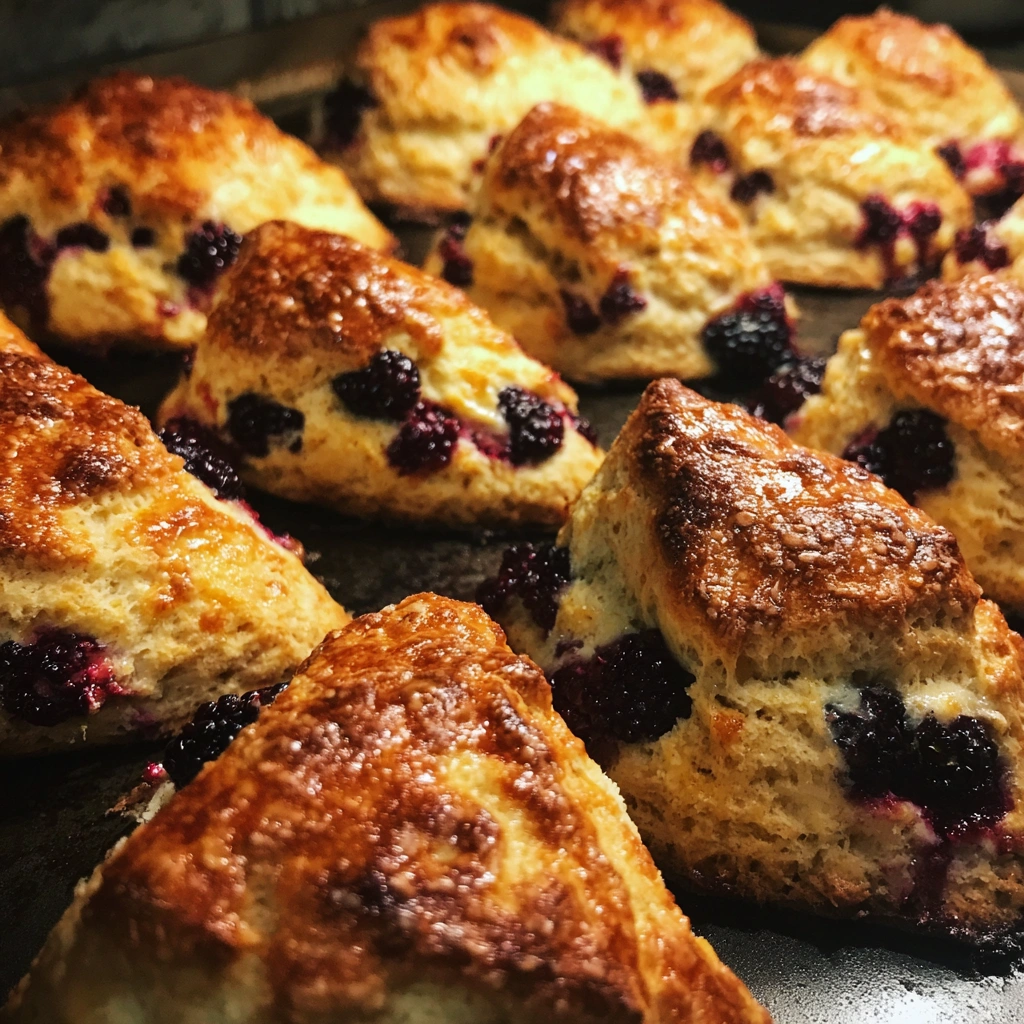 Sweet Corn and Blackberry Scones