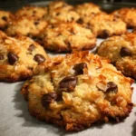 Toasted Coconut Chocolate Chip Tahini Cookies