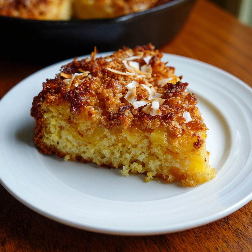 Tropical Crumble Skillet Cake
