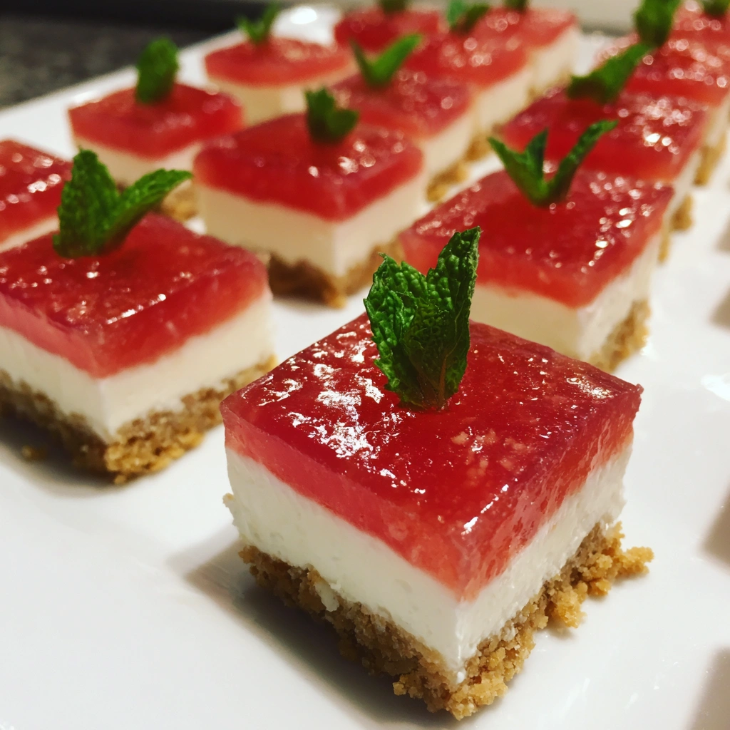 Watermelon Popsicle Cheesecake Bites
