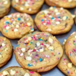 White Chocolate Confetti Cookies