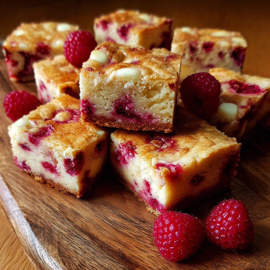 White Chocolate Raspberry Blondies