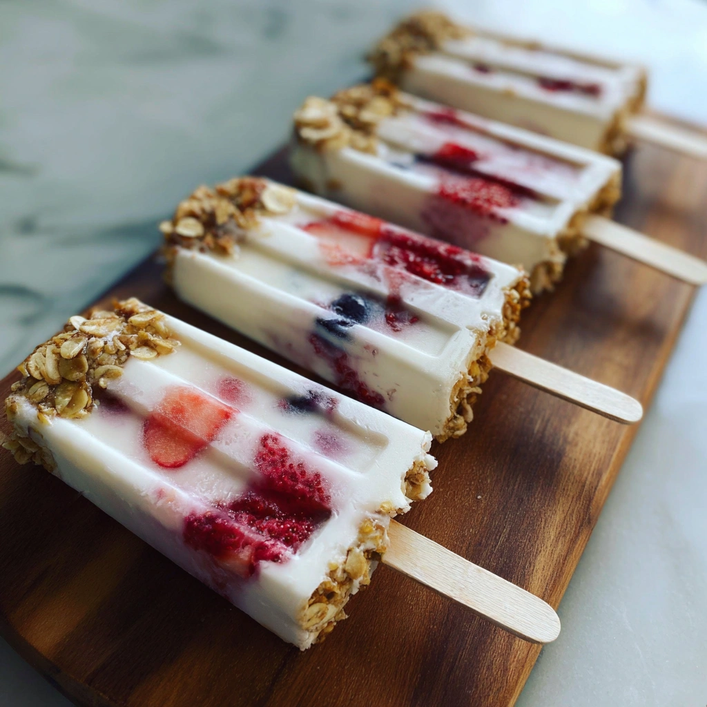 Yogurt Parfait Breakfast Popsicles
