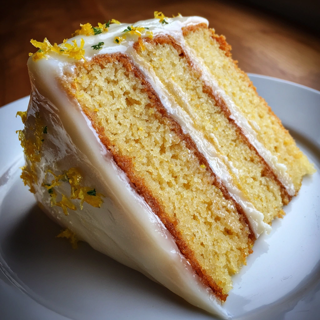 Zesty Lemon Cornmeal Layer Cake
