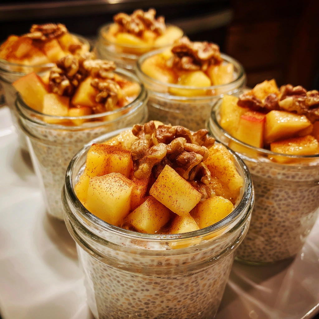 Apple Cinnamon Chia Pudding Jars